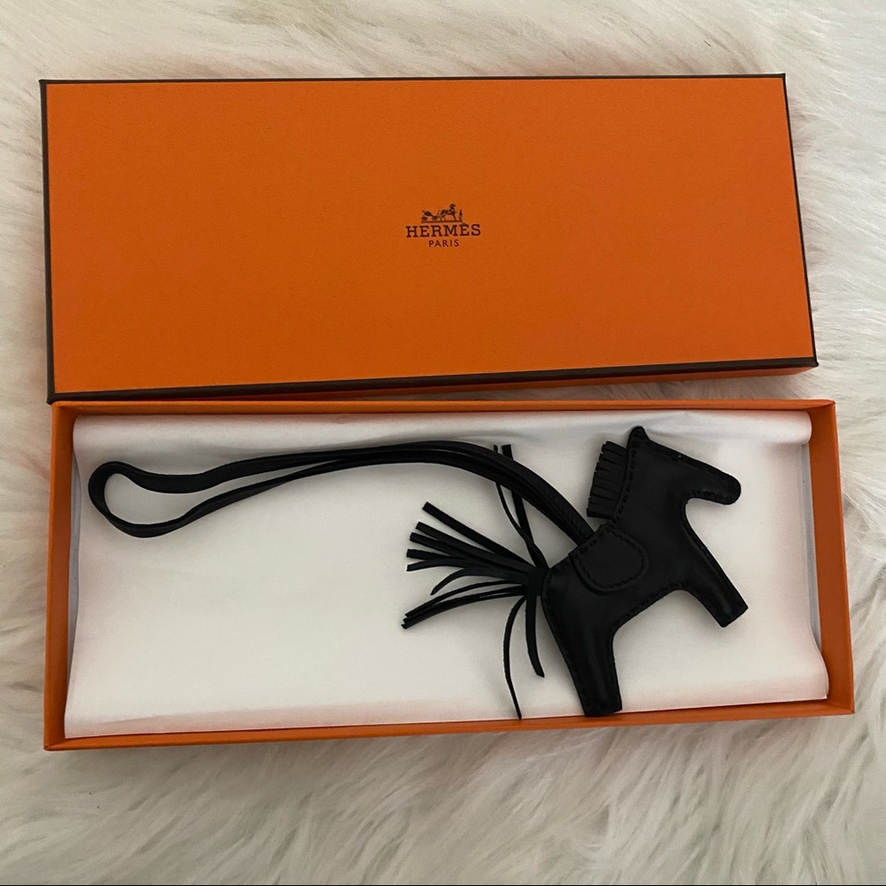HERMES Milo Lambskin SO BLACK Rodeo Bag Charm - Picture 4 of 9